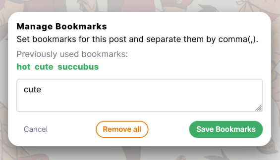 Bookmark the posts you like